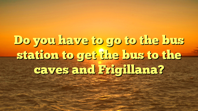 Do you have to go to the bus station to get the bus to the caves and Frigillana?