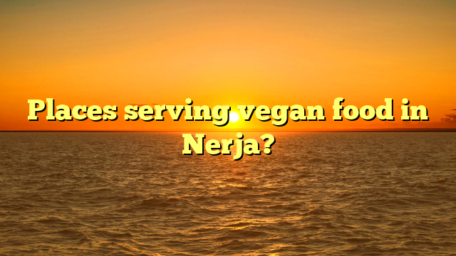 Places serving vegan food in Nerja?
