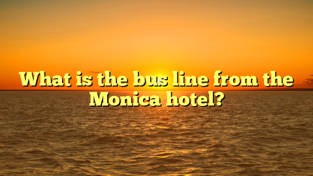 What is the bus line from the Monica hotel?