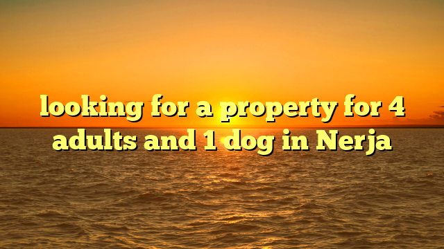 looking for a property for 4 adults and 1 dog in Nerja